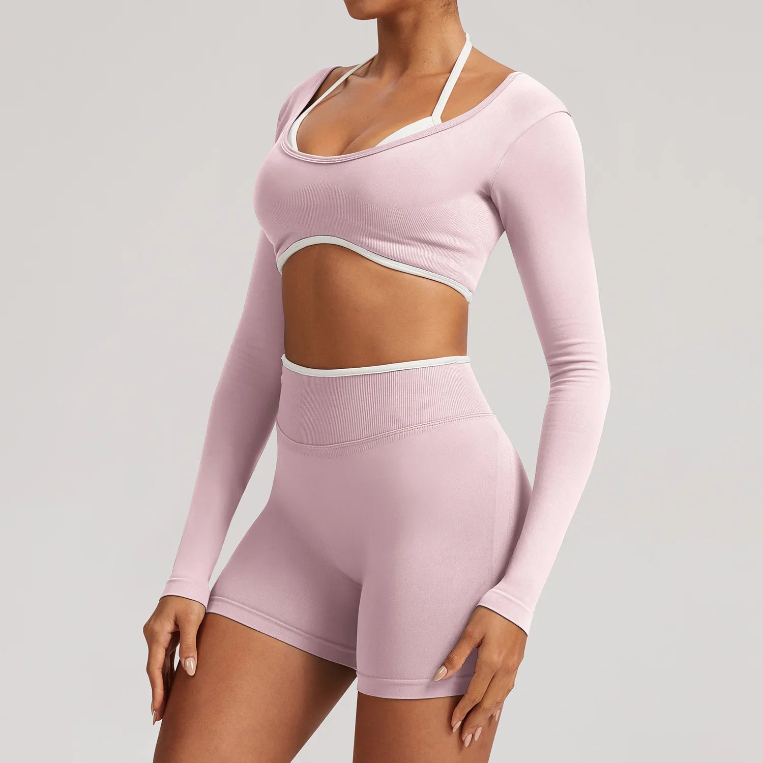 Seamless Yoga Shirts For Women Yoga Long Sleeve Fitness Running Gym Clothes Workout Dry Fit Breathable High Elastic Sports Top