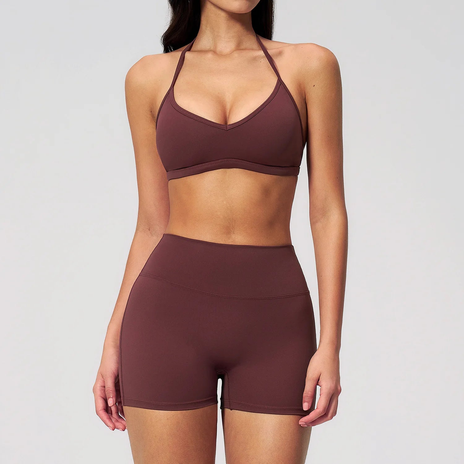 Women Tracksuit 2PCS Yoga Suit Fitness Capri Pants Gym Clothes Sports Bra High Waist Shorts Workout Sets Gym Set Outfits