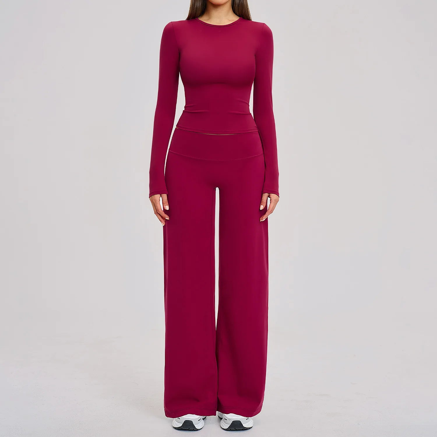 Yoga Suit Women 2PCS Sports Set Quick-Drying Gym Outfits Women Tracksuit Running Workout Long Sleeve Sports Shirt Yoga Clothing