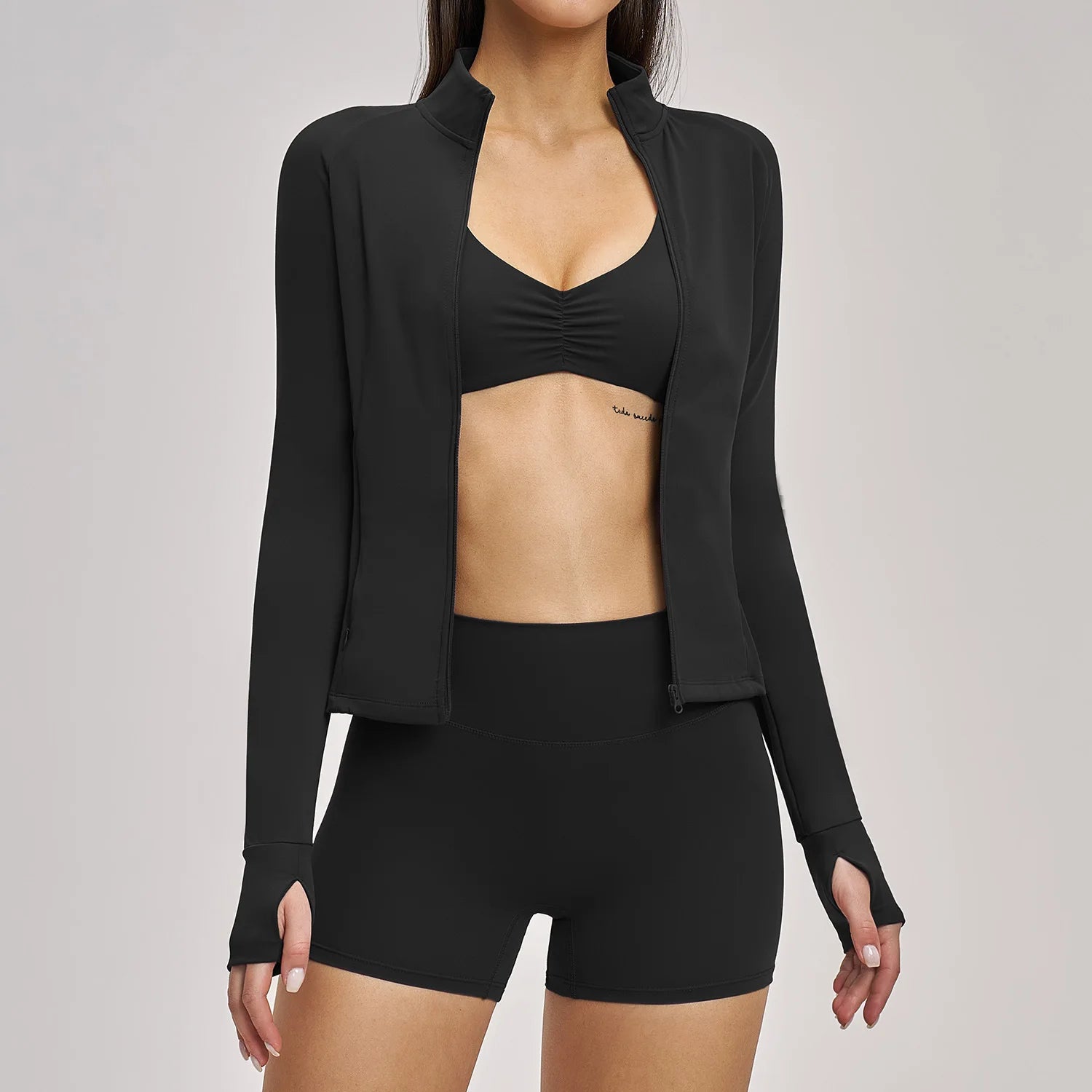 3PCS Yoga Suit Gym Sports Set Women Tracksuit Workout Clothes Running Legging Long Sleeve Sports Bra Athletic Wear Yoga Clothing