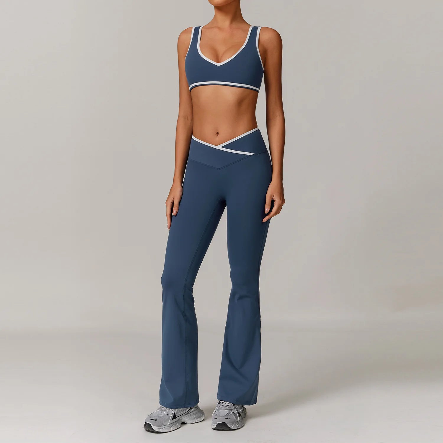 2PCS Yoga Set Women Tracksuit Nude Feeling Workout Sets Gym Clothes Push Up Fitness Running Sportwear Sport Bra Leggings Suit