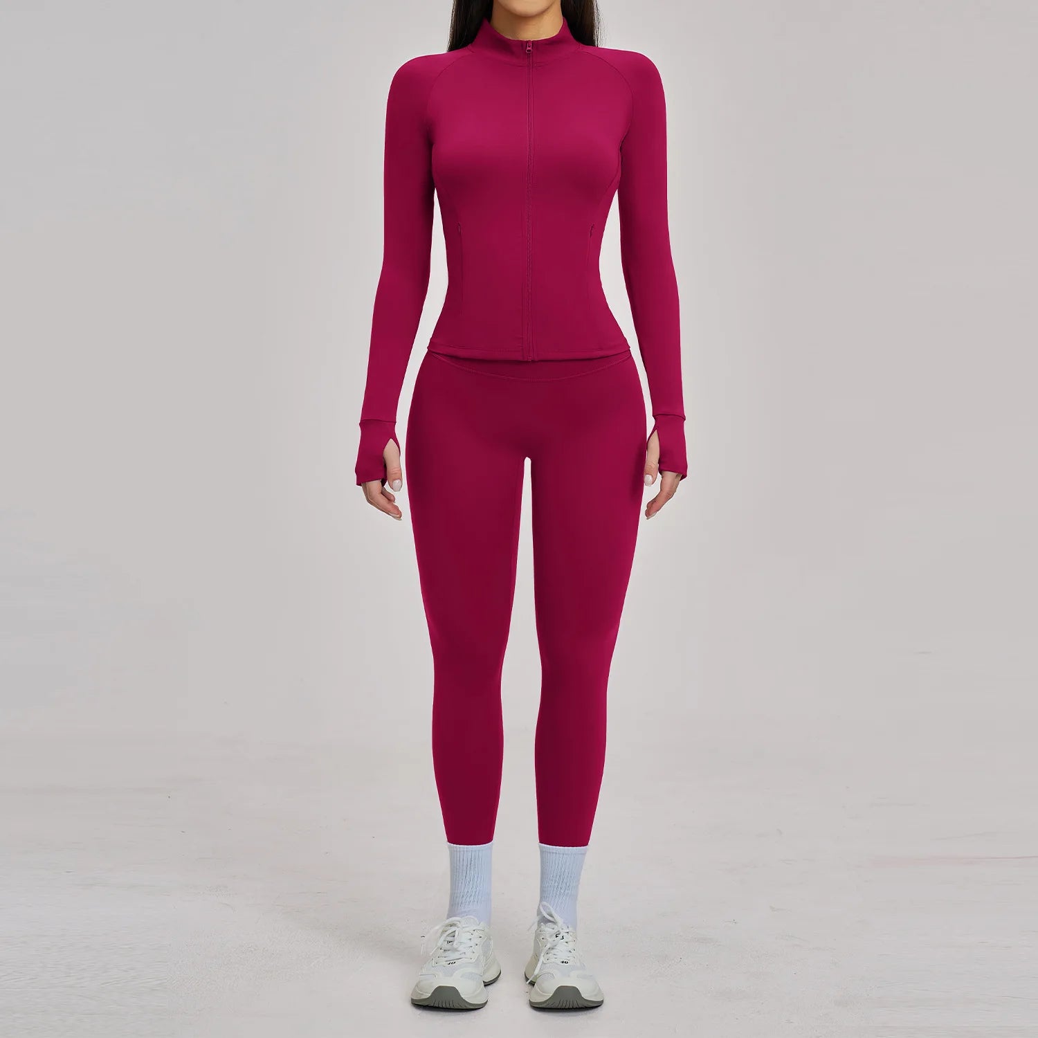 2PCS Yoga Set Sports Outfits Women Quick-Drying Gym Set Women Tracksuit Running Workout Long Sleeve Sports Shirt Yoga Clothing