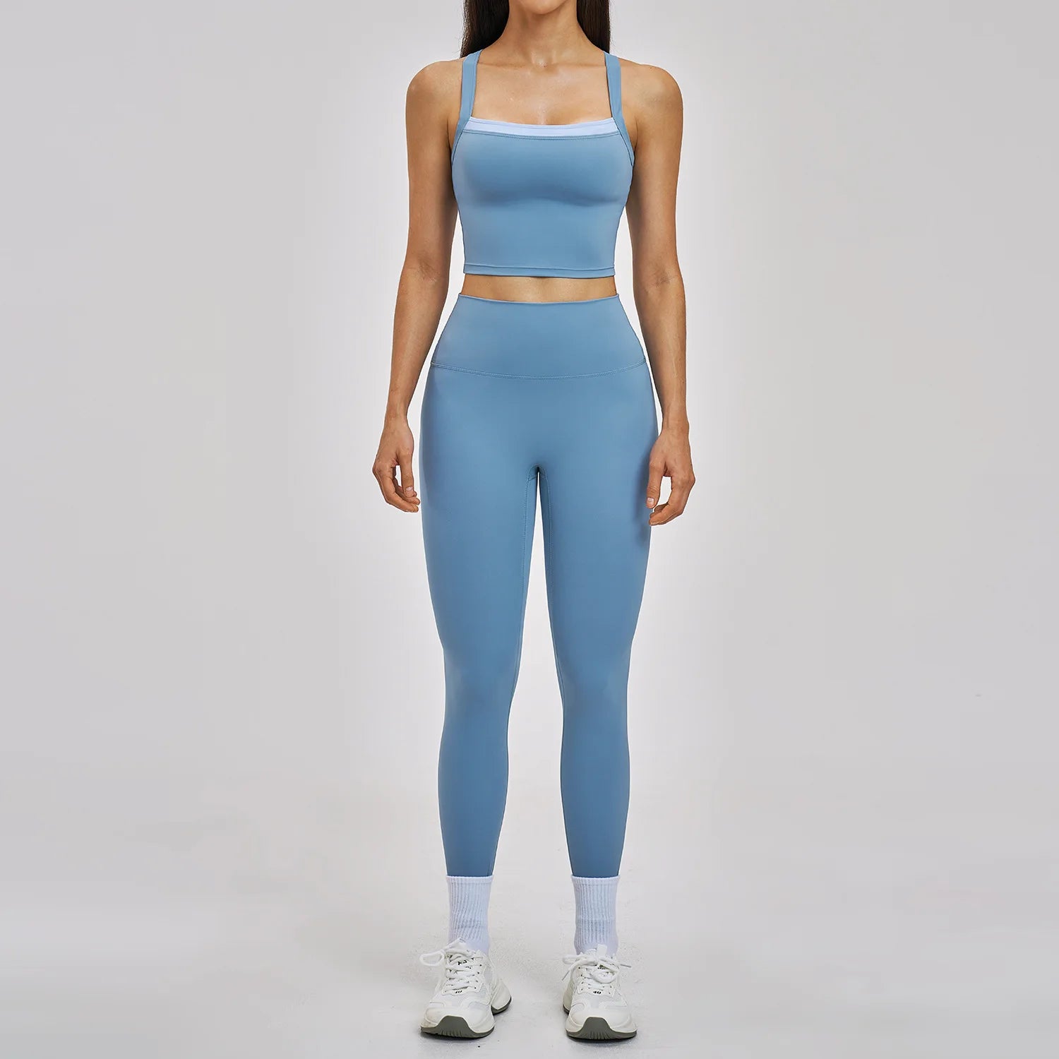 Yoga Set 2PCS Women's Tracksuit Athletic Wear Fitness Clothes Gym Outfits Workout Sets Push Up Clothes Sports Bra Leggings Suit