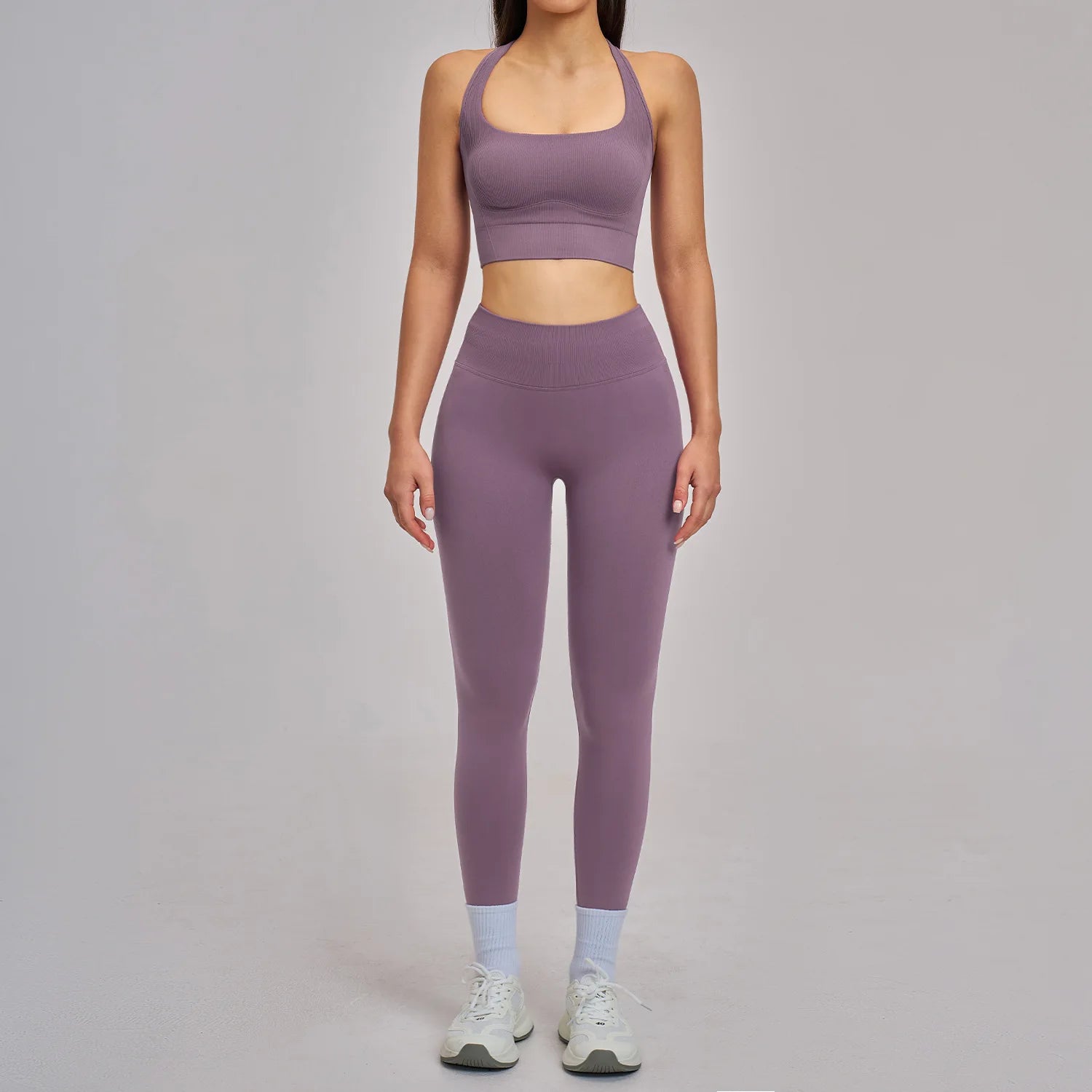 2pcs Yoga Set Women Seamless Sport Suit Gym Outfits Workout Clothes Gym Crop Top High Waist Legging Fitness Bra Set Sports Suits
