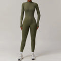 Winter Zipper Workout Jumpsuit Sports Overalls Women Gym Clothing Running Fitness Suit Gym Tracksuit Push Up Sportswear Yoga Set