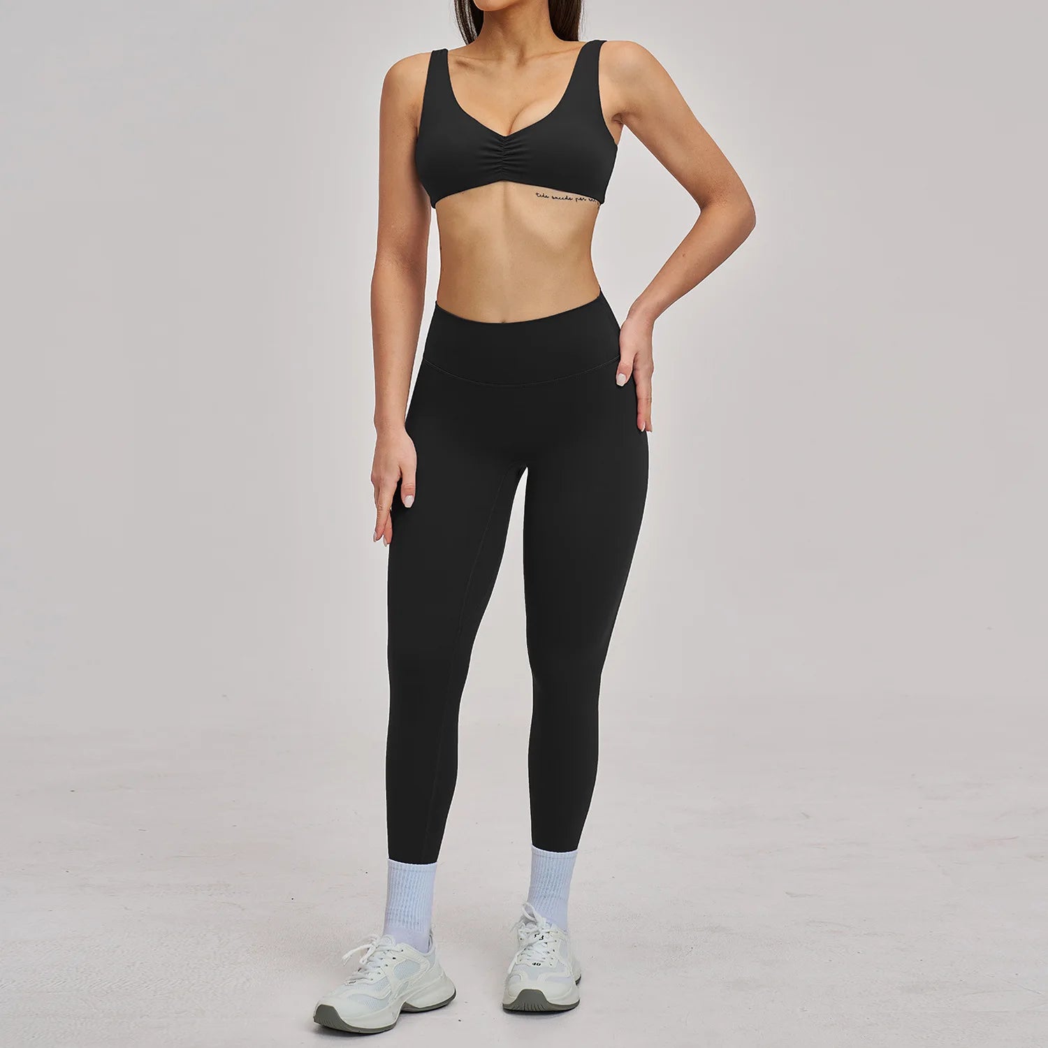 2PCS Yoga Set Sports Outfits Women Quick-Drying Gym Set Women Tracksuit Running Workout Long Sleeve Sports Shirt Yoga Clothing