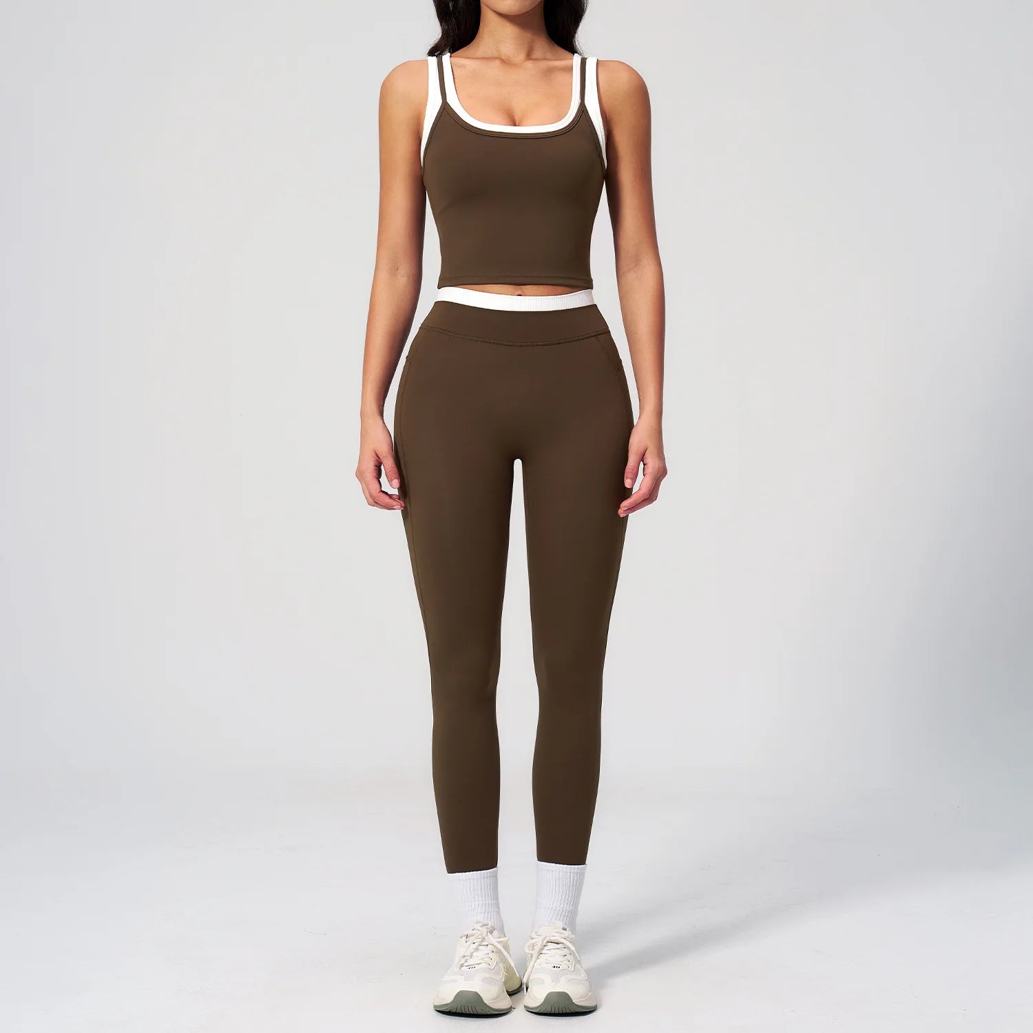 2PCS Yoga Set Women's Tracksuit Athletic Wear Pilates Fitness Clothes Gym Outfits Workout Sets Push Up Sports Bra Leggings Suit
