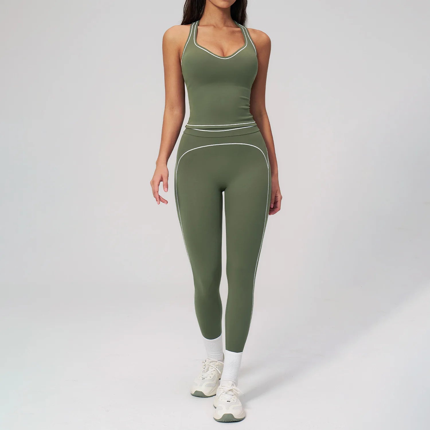 Yoga Suit 2PCS Sports Set Women Tracksuit Gym Outfits Running Workout Clothes Sportswear Sports Bra Athletic Wear Yoga Clothing