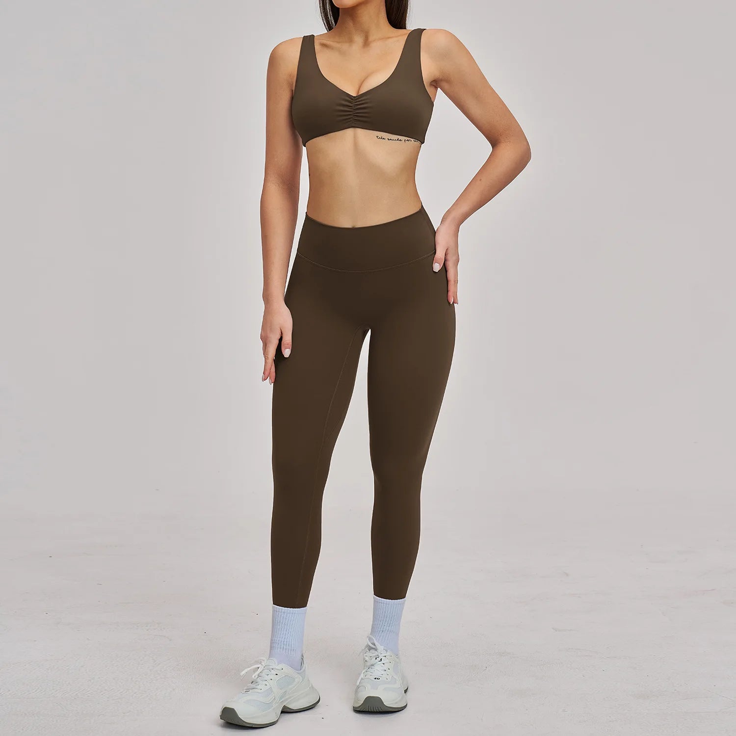 2PCS Yoga Set Sports Outfits Women Quick-Drying Gym Set Women Tracksuit Running Workout Long Sleeve Sports Shirt Yoga Clothing