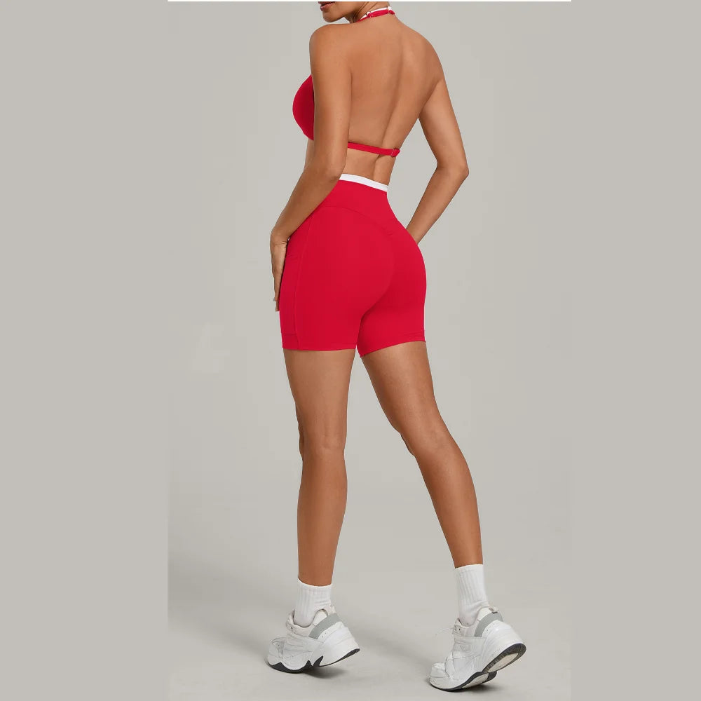 2 Pieces Yoga Set Women's Tracksuit Fitness Outfits Sexy Sport Bra High Waist Sports Shorts Gym Clothes Workout Suit Sporstwear