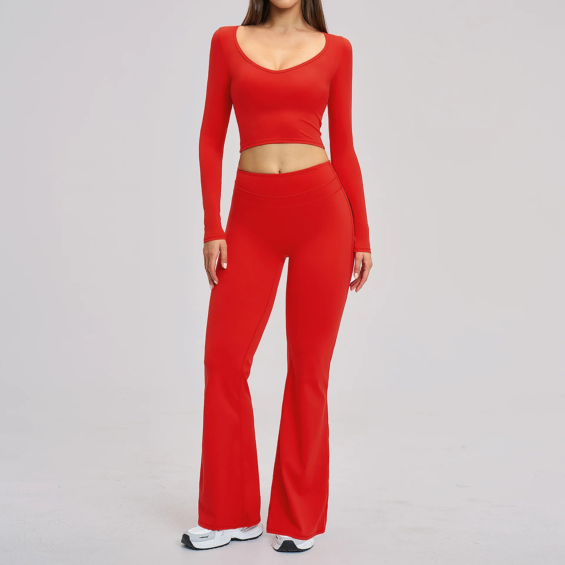 Yoga Set Women's Tracksuit Sportswear Workout Clothes Athletic Wear Sports Outfits Gym Legging Fitness Bra Long Sleeve Yoga Suit