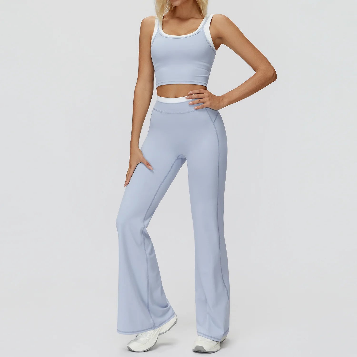 2PCS Yoga Set Women's Tracksuit Athletic Wear Pilates Fitness Clothes Gym Outfits Workout Sets Push Up Sports Bra Leggings Suit