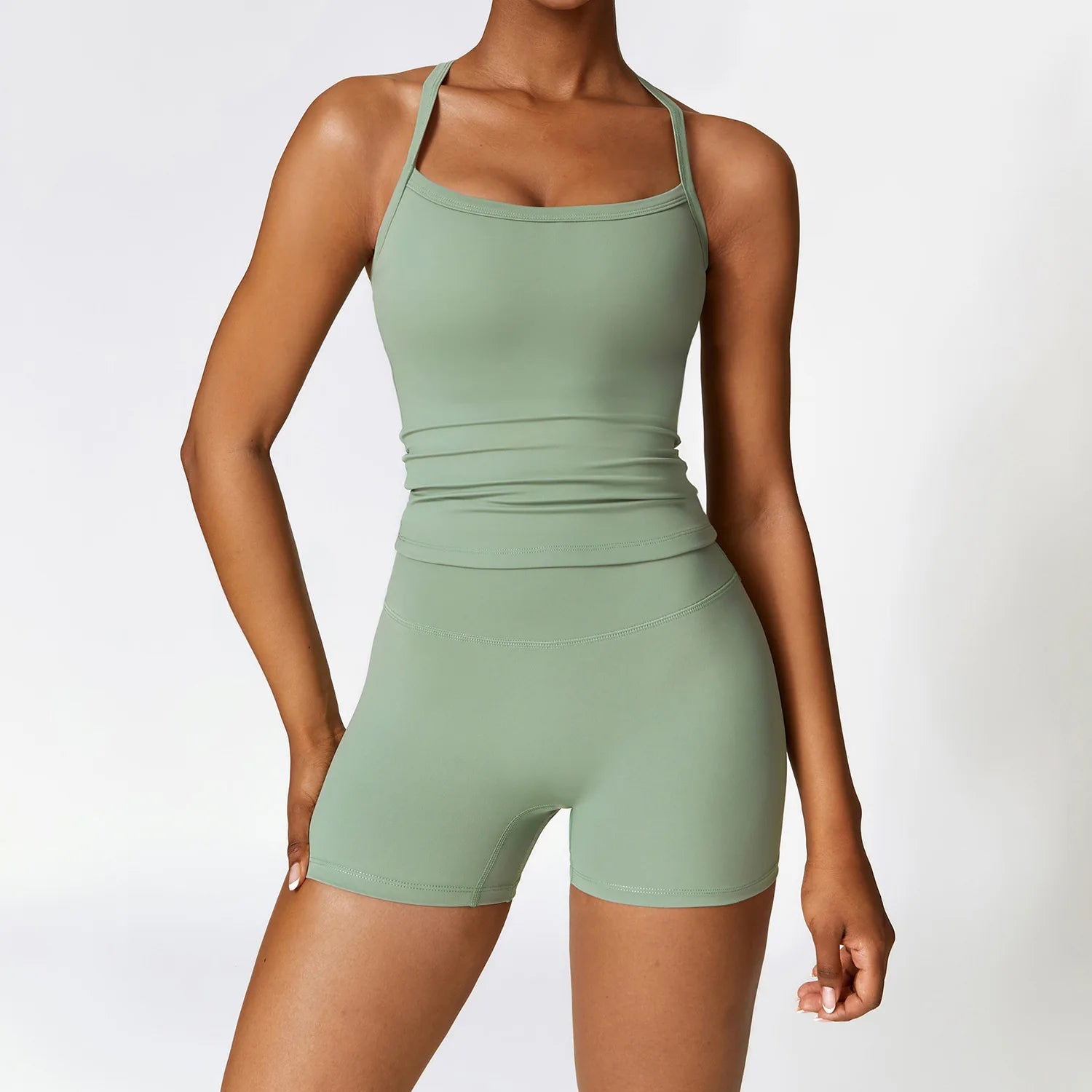 2PCS Yoga Set Women's Tracksuit Workout Outfits Push Up Sportswear Gym Clothing Running High Waist Leggings Fitness Sports Suits