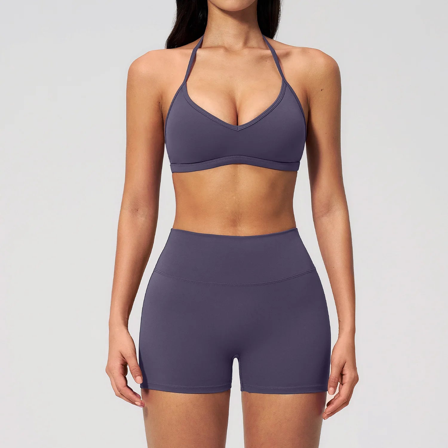 2PCS Yoga Suit Women's Tracksuit Fitness Suit Gym Clothes Sports Bra Impact Shorts Set Workout Set Gym Outfit Workout Sportswear