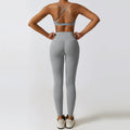 Women's Sportswear Yoga Set Workout Clothes Athletic Wear Sports Gym Legging 2/3PCS Fitness Bra Crop Top Long Sleeve Yoga Suit