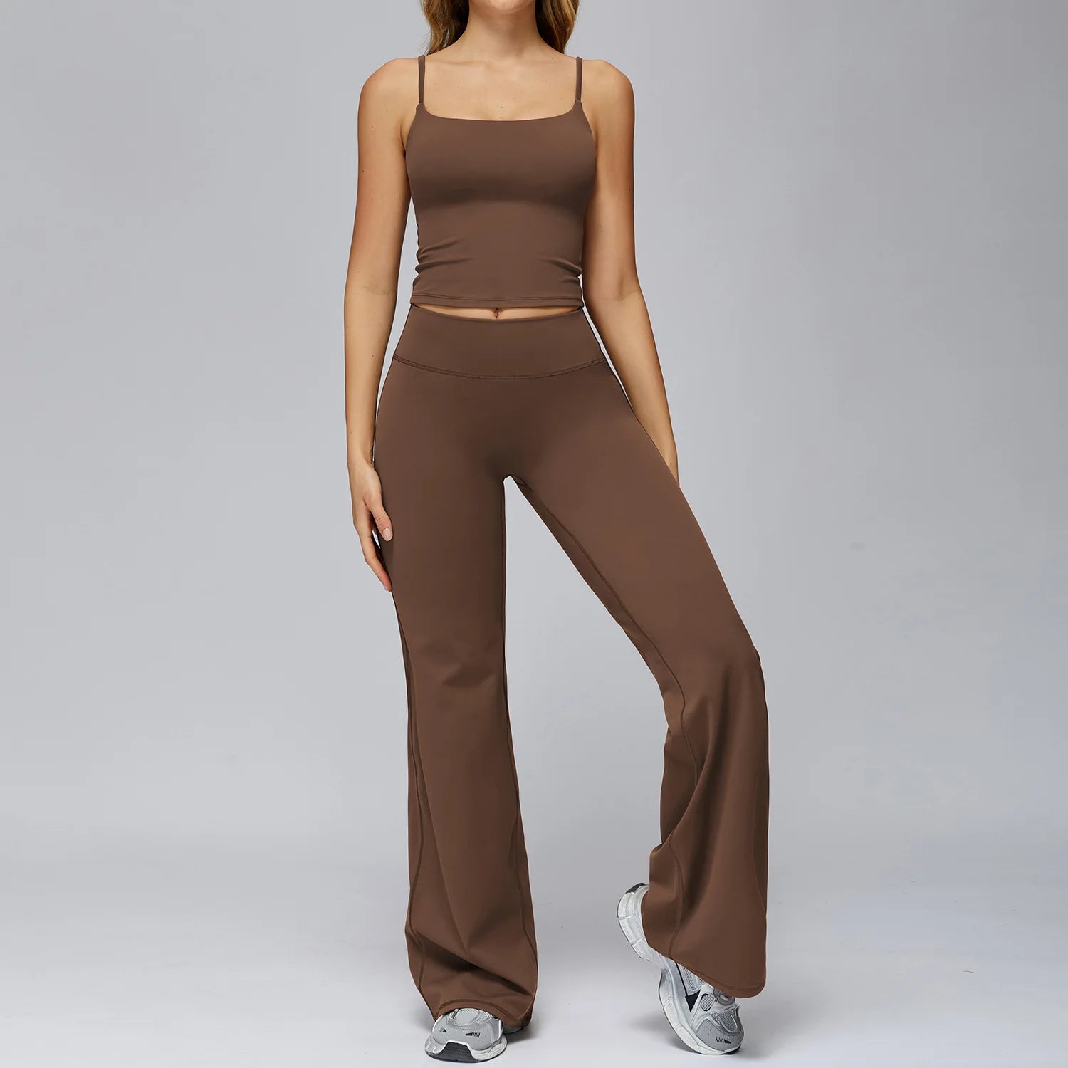 Yoga Set 2PCS Women Tracksuit Workout Outfits Fitness Set Sportswear High Waist Leggings Sports Bra Athletic Wear Gym Clothes