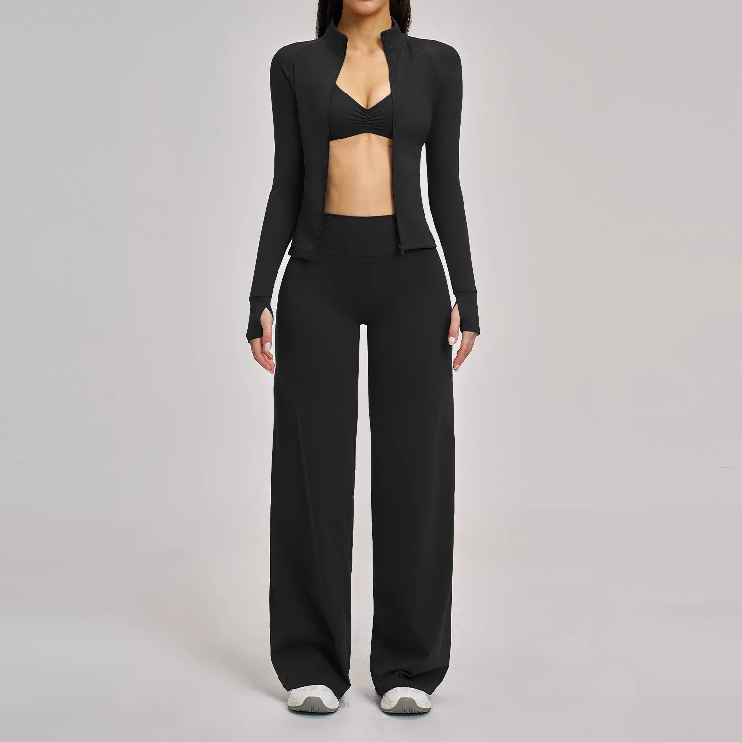Yoga Suit 2/3PCS Sports Set Women Tracksuit Gym Set Running Workout Clothes Long Sleeve Sports Bra Athletic Wear Yoga Clothing