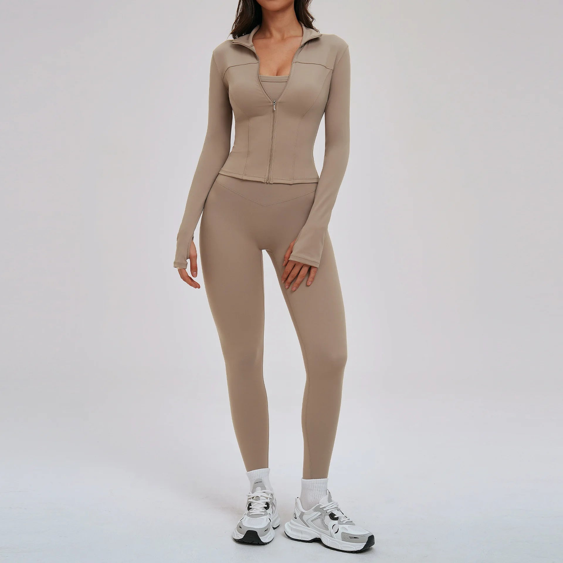 Yoga Suit 2/3PCS Sports Outfits Gym Set Women Tracksuit Running Workout Clothes Long Sleeve Sports Bra Sportswear Yoga Clothing