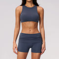 2 Pieces Yoga Suit Women Athletic Wear Gym Clothes Halter Sports Bra Matching Impact Shorts Workout Sets Gym Set Fitness Outfits