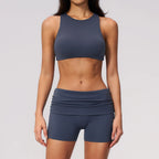 2 Pieces Yoga Suit Women Athletic Wear Gym Clothes Halter Sports Bra Matching Impact Shorts Workout Sets Gym Set Fitness Outfits