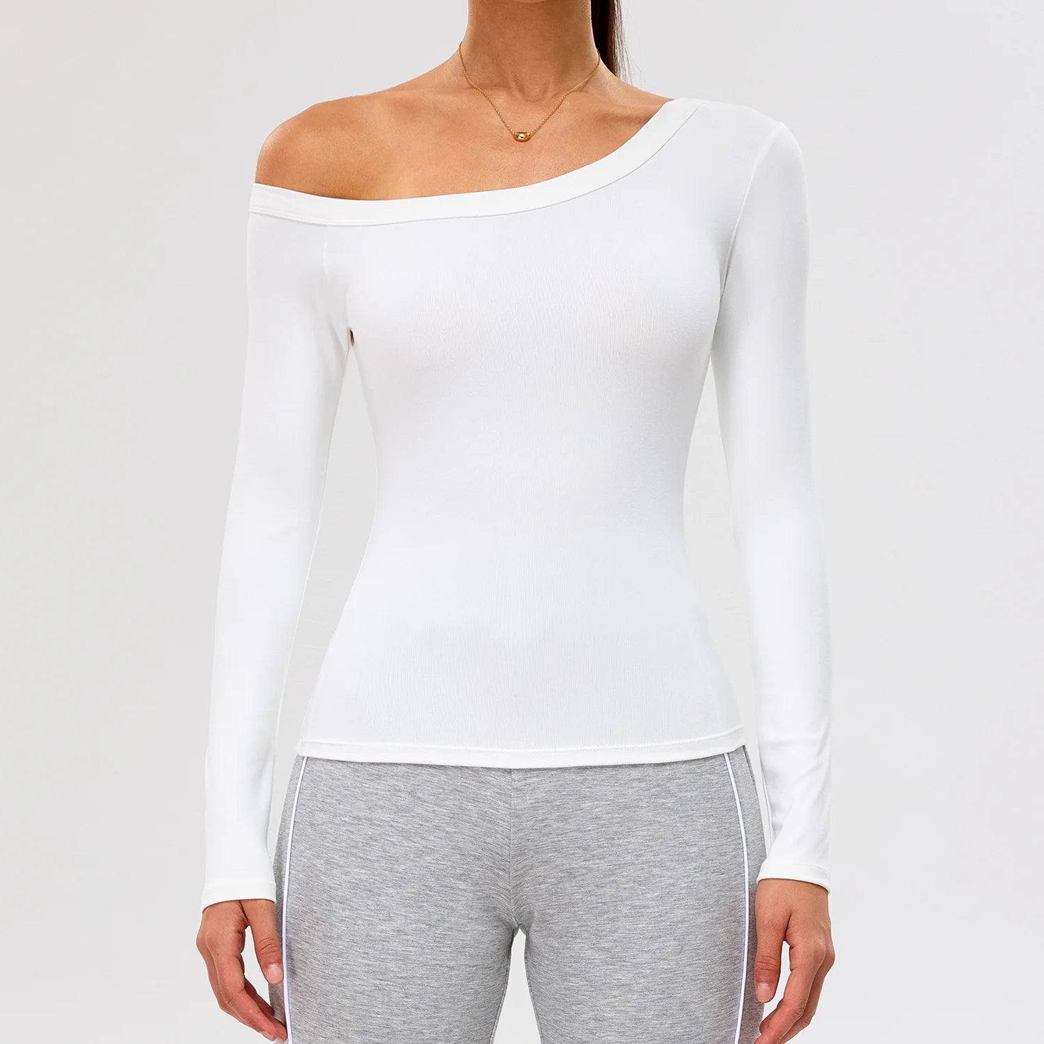 JUREN Women Yoga Shirts Crop Top Sexy Long Sleeves Shirts for Women Yoga Sports Fitness Gym Clothes Running Push Up Workout Tops
