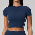 Summer Yoga Short Sleeves Women Yoga Top Tight Sport T Shirts Fitness Clothes Short Sleeve Yoga Shirt Gym Top Running Sport Top