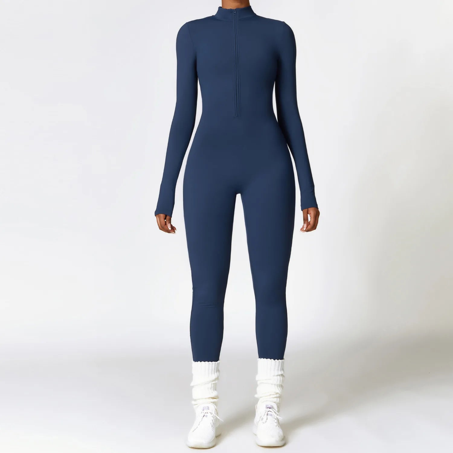 Winter Zipper Workout Jumpsuit Sports Overalls Women Gym Clothing Running Fitness Suit Gym Tracksuit Push Up Sportswear Yoga Set