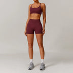 Seamless 2 Pieces Yoga Suit for Women Tracksuit Fitness Athletic Wear Gym Clothes Sports Bra Shorts Workout Sets Gym Set Outfits