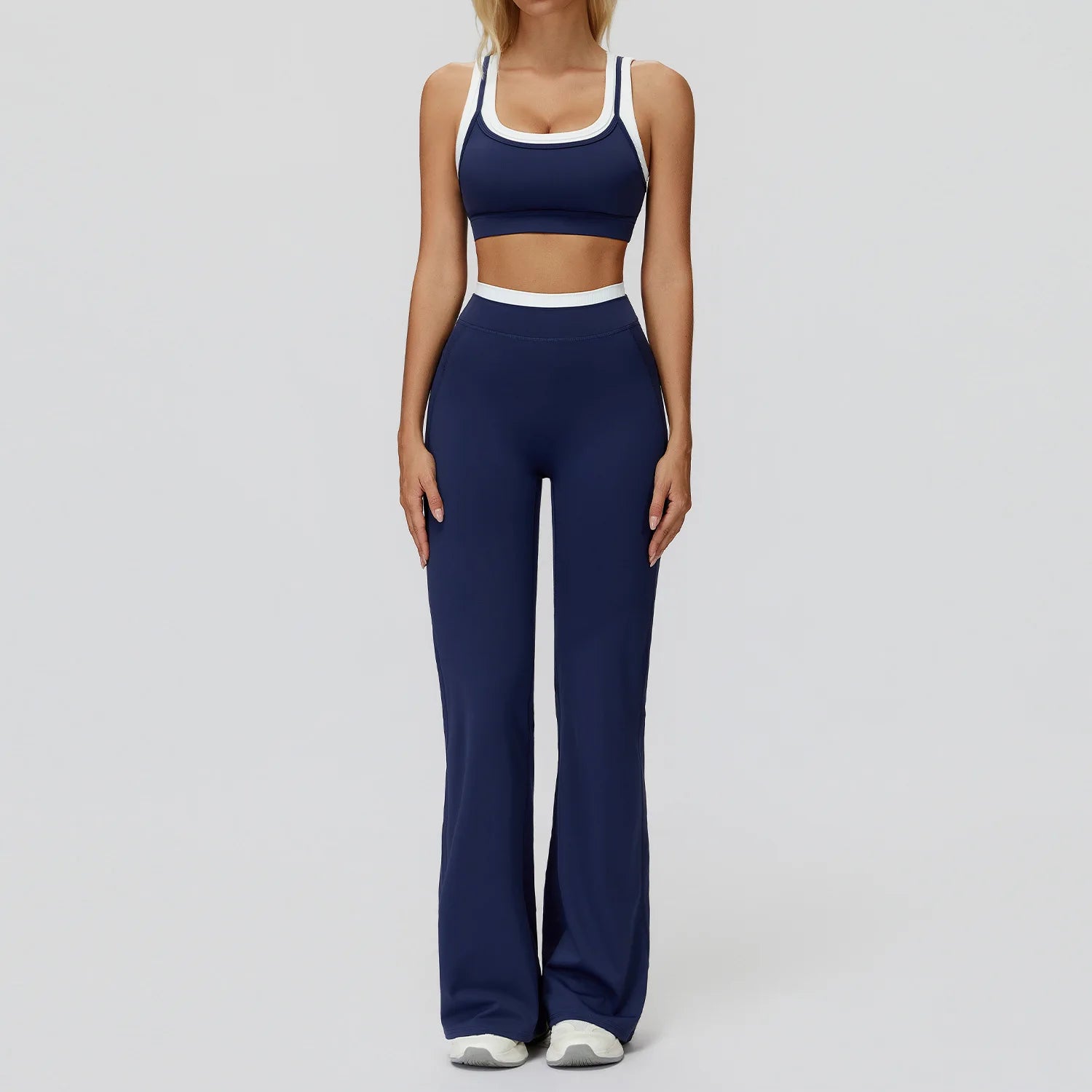 2PCS Sportswear Women Yoga Set Gym Clothes Workout Outfits Sportswear Yoga Suits Fitness Set Tracksuits Sports Bra Gym Leggings