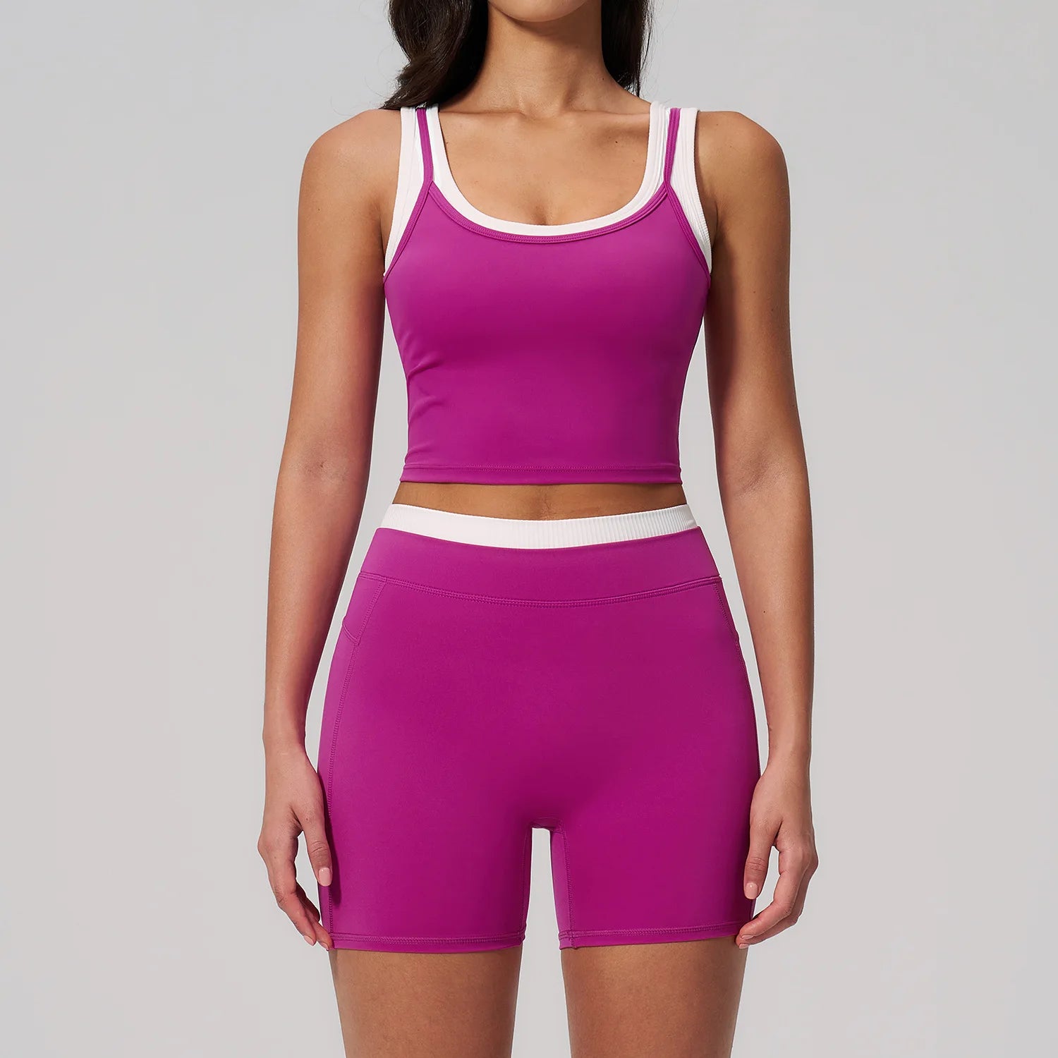 2PCS Yoga Set Women's Tracksuit Athletic Wear Pilates Fitness Clothes Gym Outfits Workout Sets Push Up Sports Bra Leggings Suit
