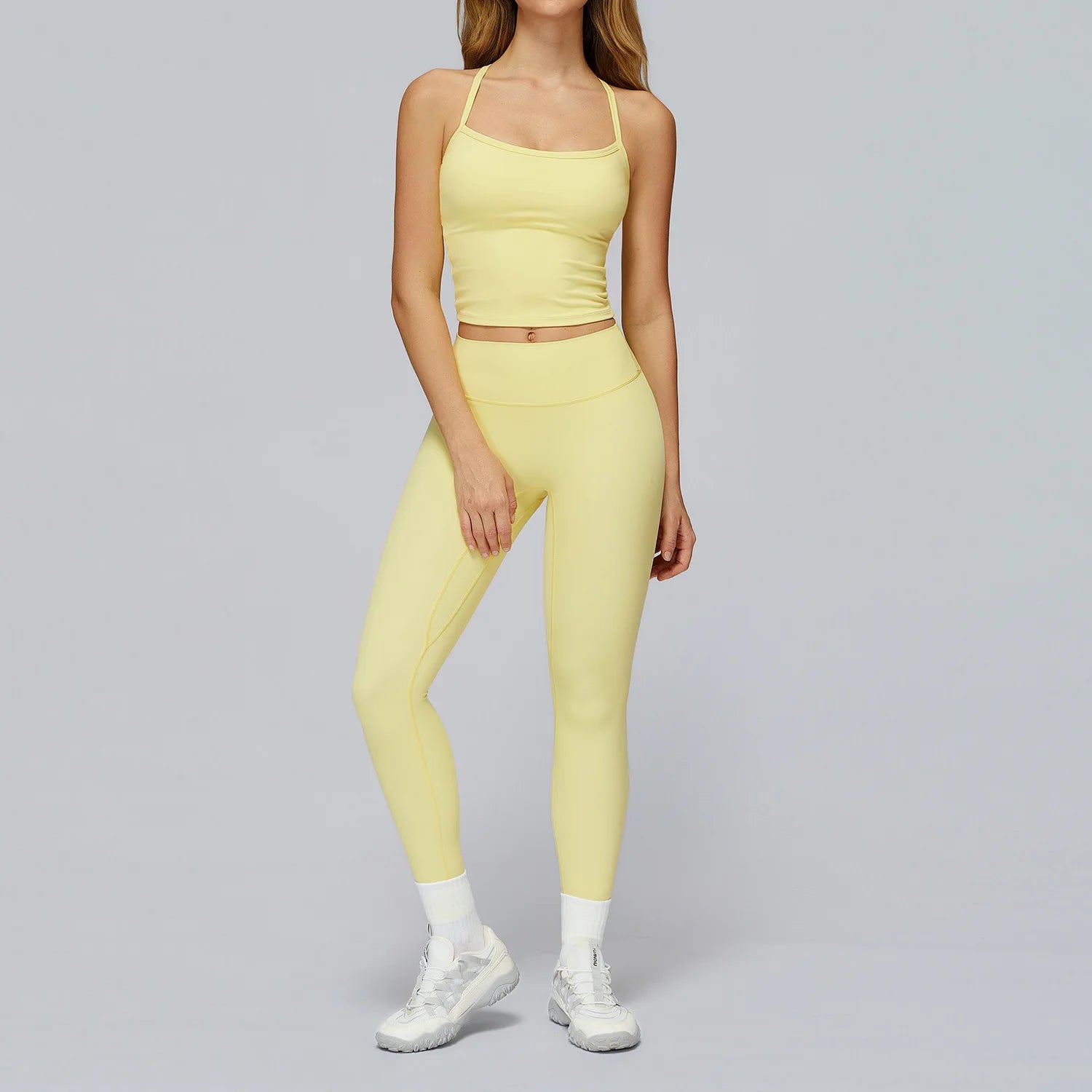 2PCS Yoga Set Women's Tracksuit Workout Outfits Push Up Sportswear Gym Clothing Running High Waist Leggings Fitness Sports Suits