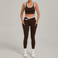 Yoga Set Women Tracksuit Athletic Wear 2 Piece Pilates Fitness Suit Gym Clothes Workout Push Up Clothes Sports Bra Leggings Suit