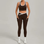 Yoga Set Women Tracksuit Athletic Wear 2 Piece Pilates Fitness Suit Gym Clothes Workout Push Up Clothes Sports Bra Leggings Suit