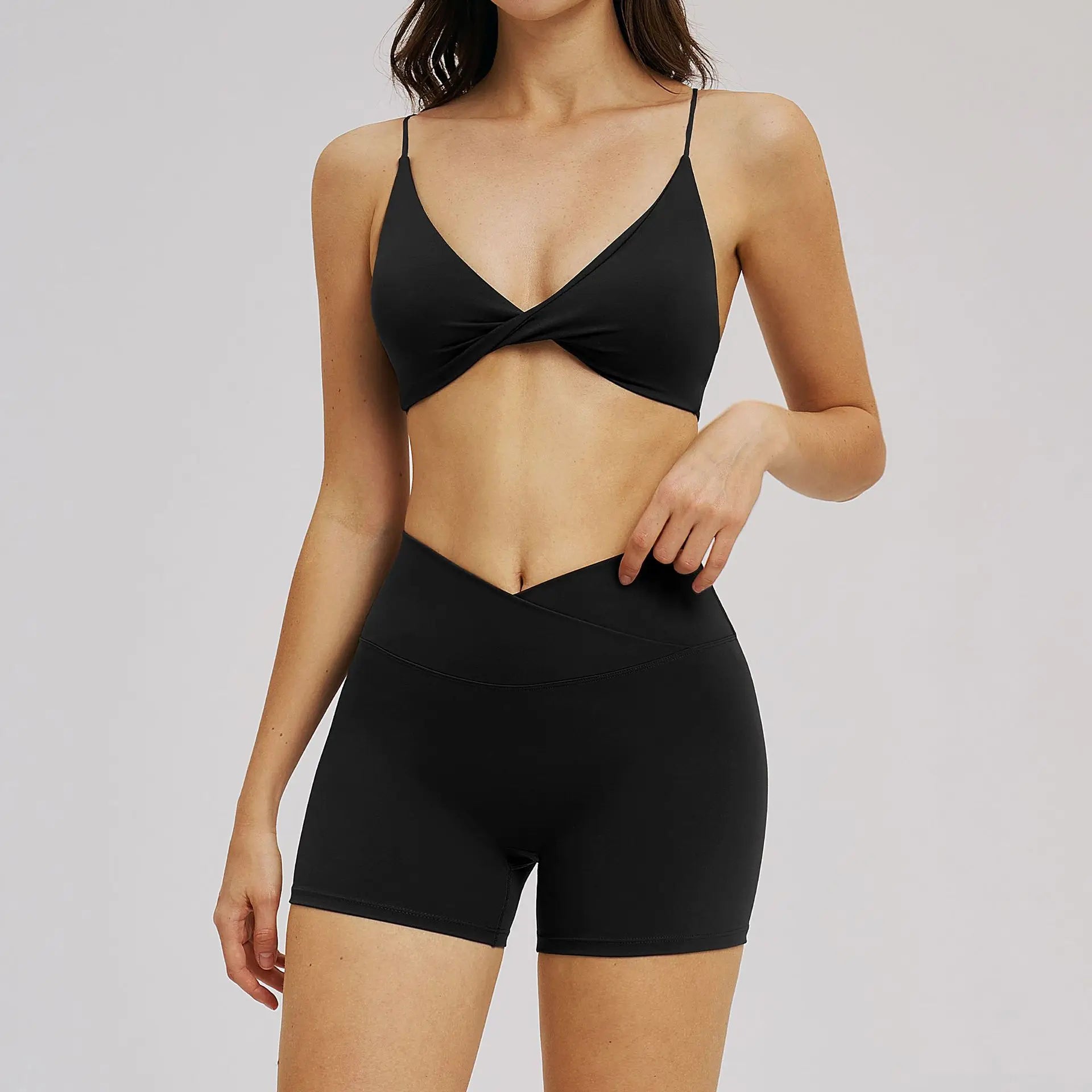 Yoga Set 2PCS Women's Tracksuit Sexy Sport Bra High Waist Sports Shorts Gym Outfits Fitness Sleeveless Workout Suit Sporstwear