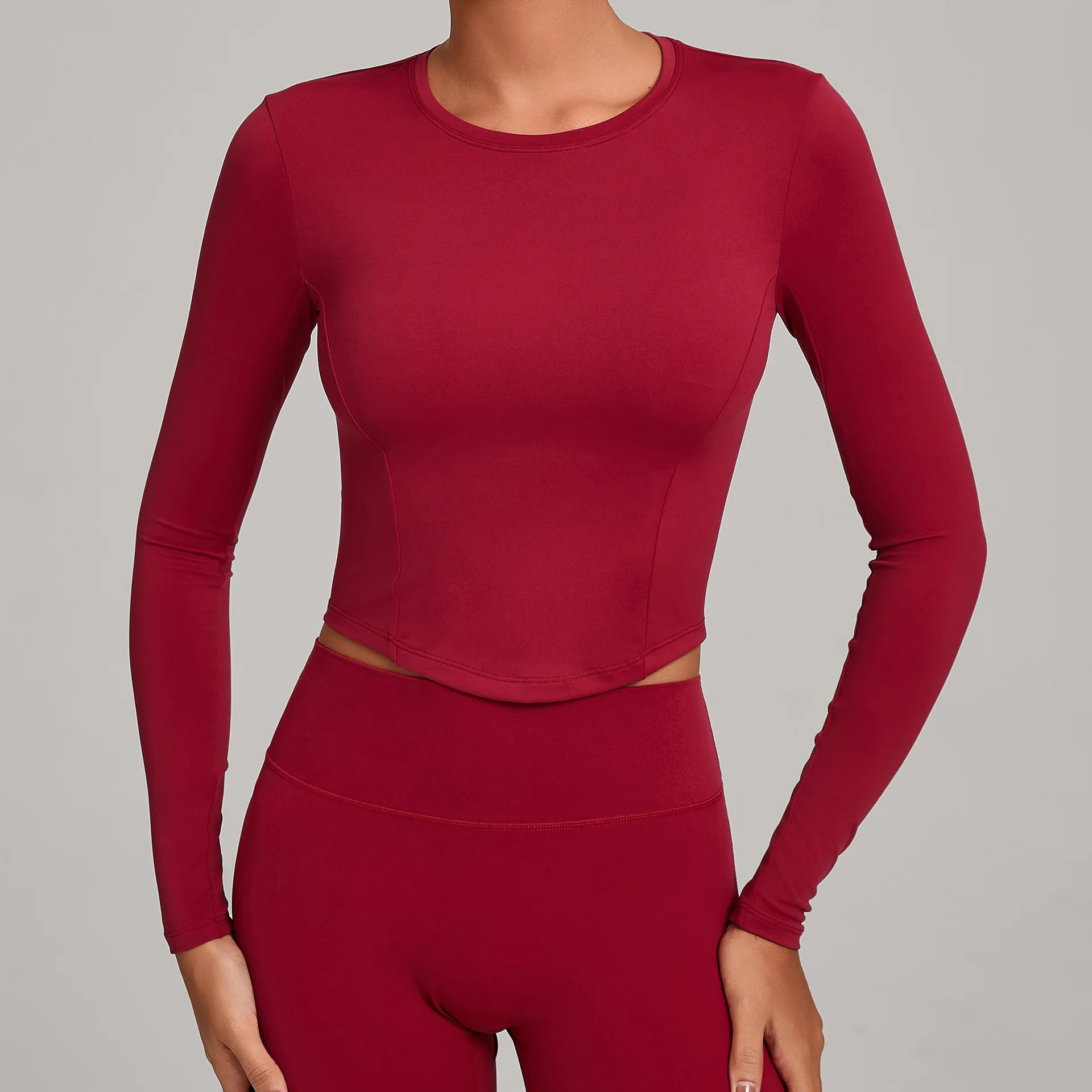 Yoga Long Sleeve Workout Top Gym Women T-shirts Outdoor Top Workout Long Sleeved Dry Fit Breathable High Elastic Sports Tops