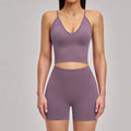 2pcs Seamless Yoga Suit Women Tracksuit Sports Bra High Waist Leggings Shorts Outfit Gym Set Fitness Workout Clothes Sportswear
