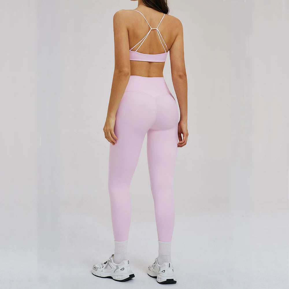 Yoga Clothes Women's Tracksuit Gym Outfits 2PCS Athletic Wear Fitness Suit Workout Push Up Clothes Sports Bra Leggings Suit