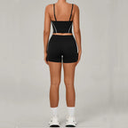 2 Pieces Yoga Sport Set Women Tracksuit Sports Bra Shorts Yoga Set Comfort Elastic Sportsuit Workout Outfit Fitness Gym Clothes