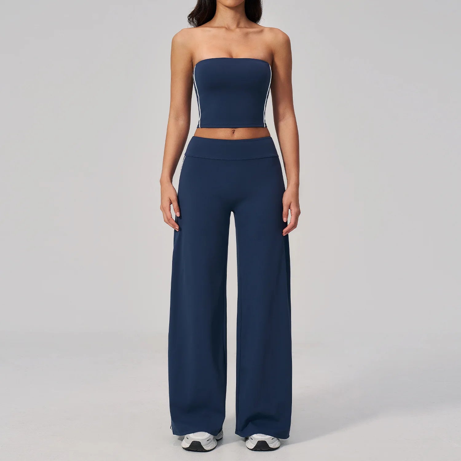 Women's Tracksuit 2PCS Yoga Clothes Athletic Wear Pilates Fitness Suit Gym Outfits Workout Sets Push Up Sports Bra Capri Pants