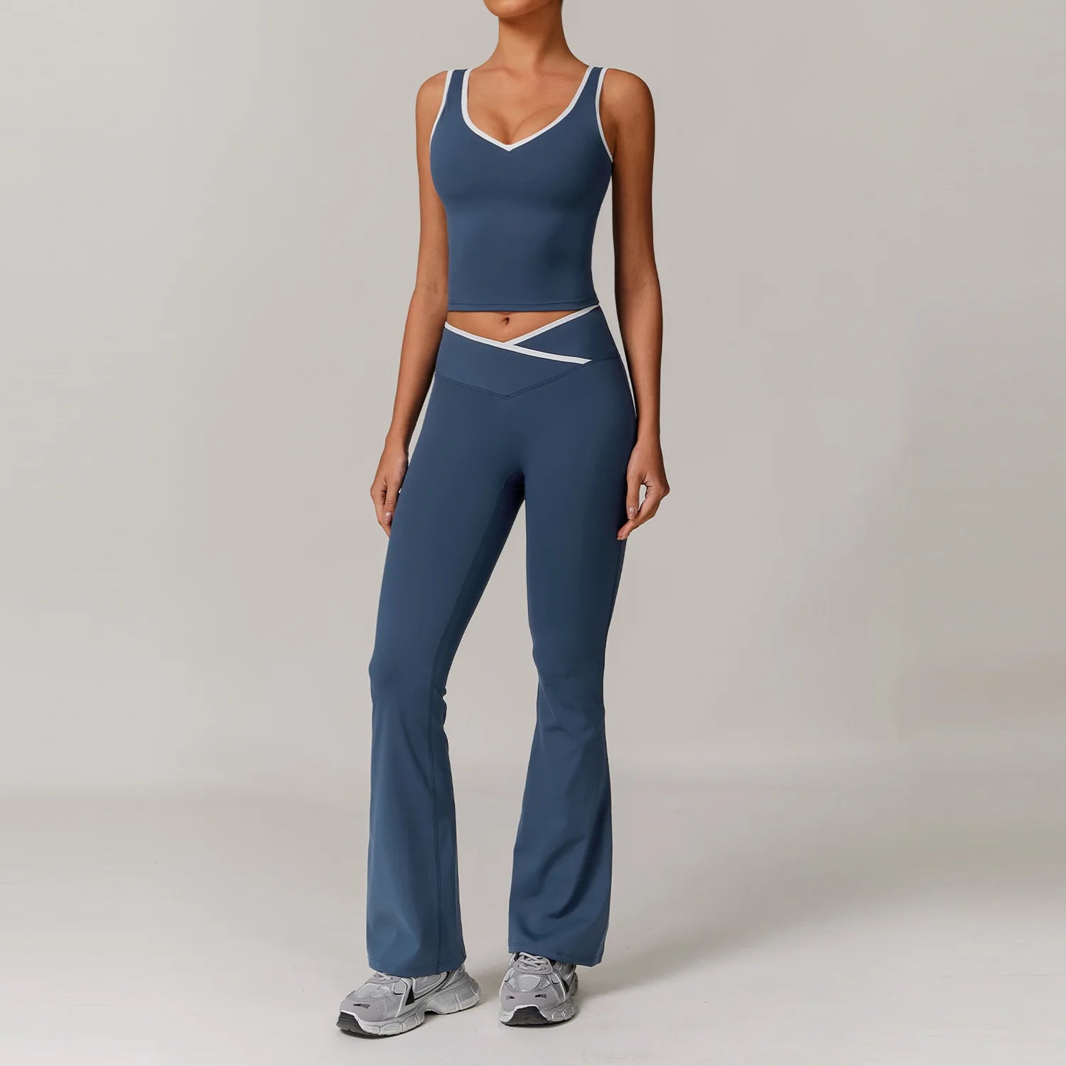 2PCS Yoga Set Women Tracksuit Nude Feeling Workout Sets Gym Clothes Push Up Fitness Running Sportwear Sport Bra Leggings Suit