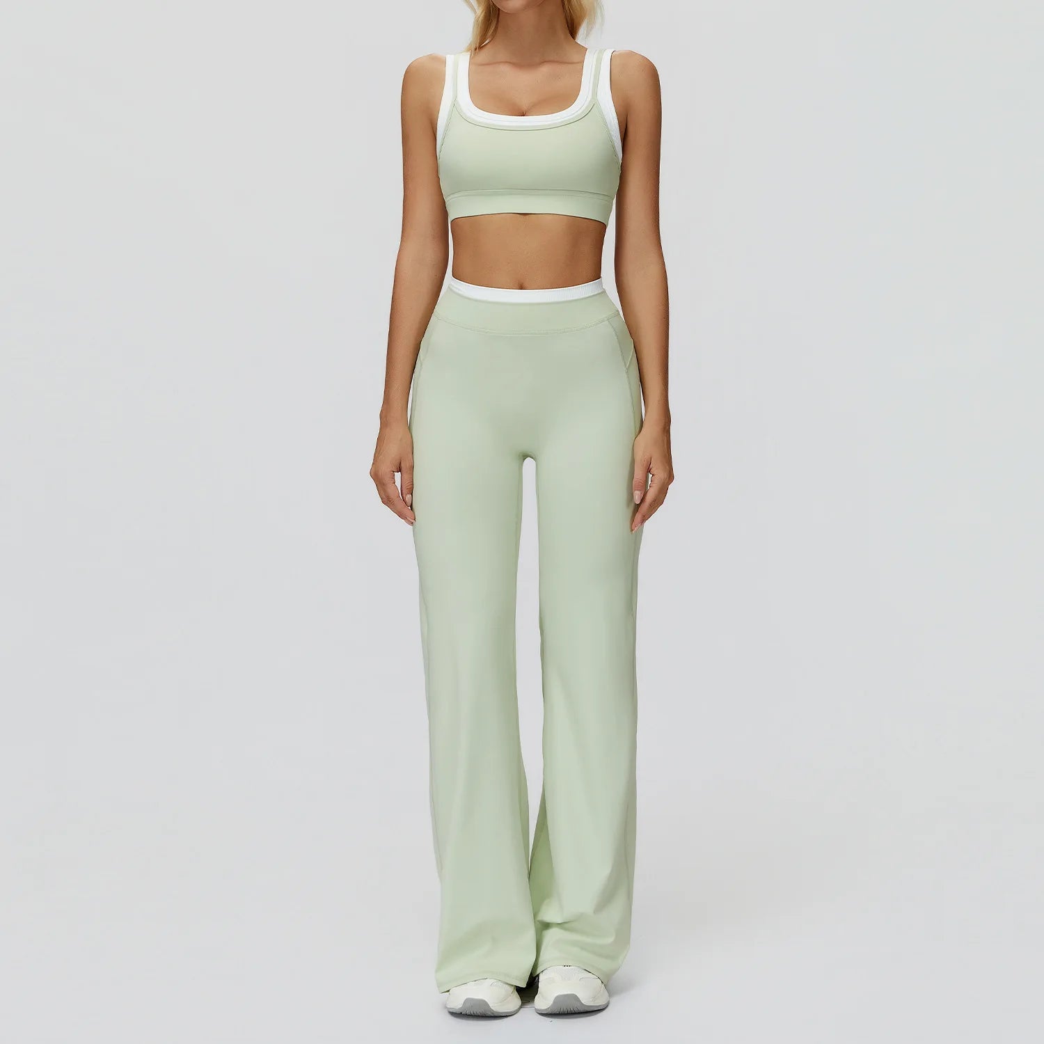 Women's Tracksuit 2PCS Yoga Set Athletic Wear Pilates Fitness Clothes Gym Outfits Workout Sets Push Up Sports Bra Leggings Suit