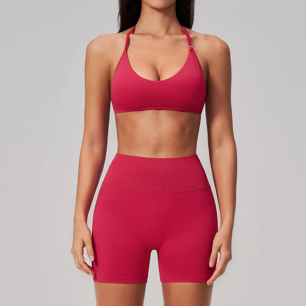 Seamless Yoga Set 2PCS Women's Tracksuit Workout Athletic Wear Sportswear Gym Clothing High Waist Leggings Fitness Sports Suits