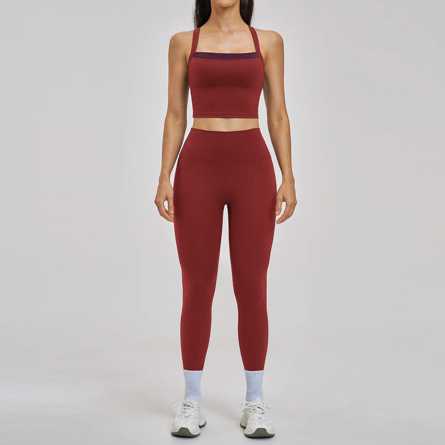 Yoga Set 2PCS Women's Tracksuit Athletic Wear Fitness Clothes Gym Outfits Workout Sets Push Up Clothes Sports Bra Leggings Suit