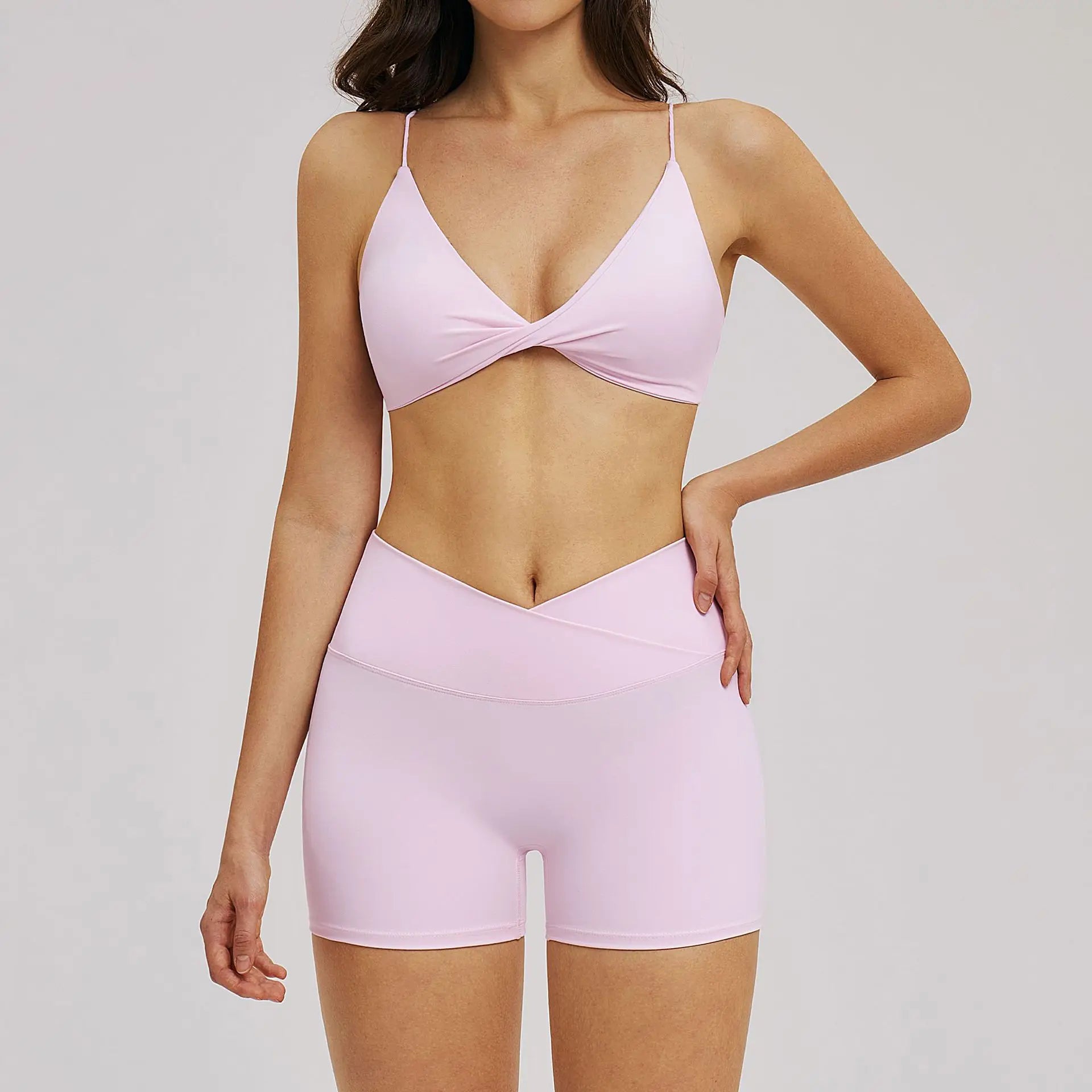 Yoga Set 2PCS Women's Tracksuit Sexy Sport Bra High Waist Sports Shorts Gym Outfits Fitness Sleeveless Workout Suit Sporstwear
