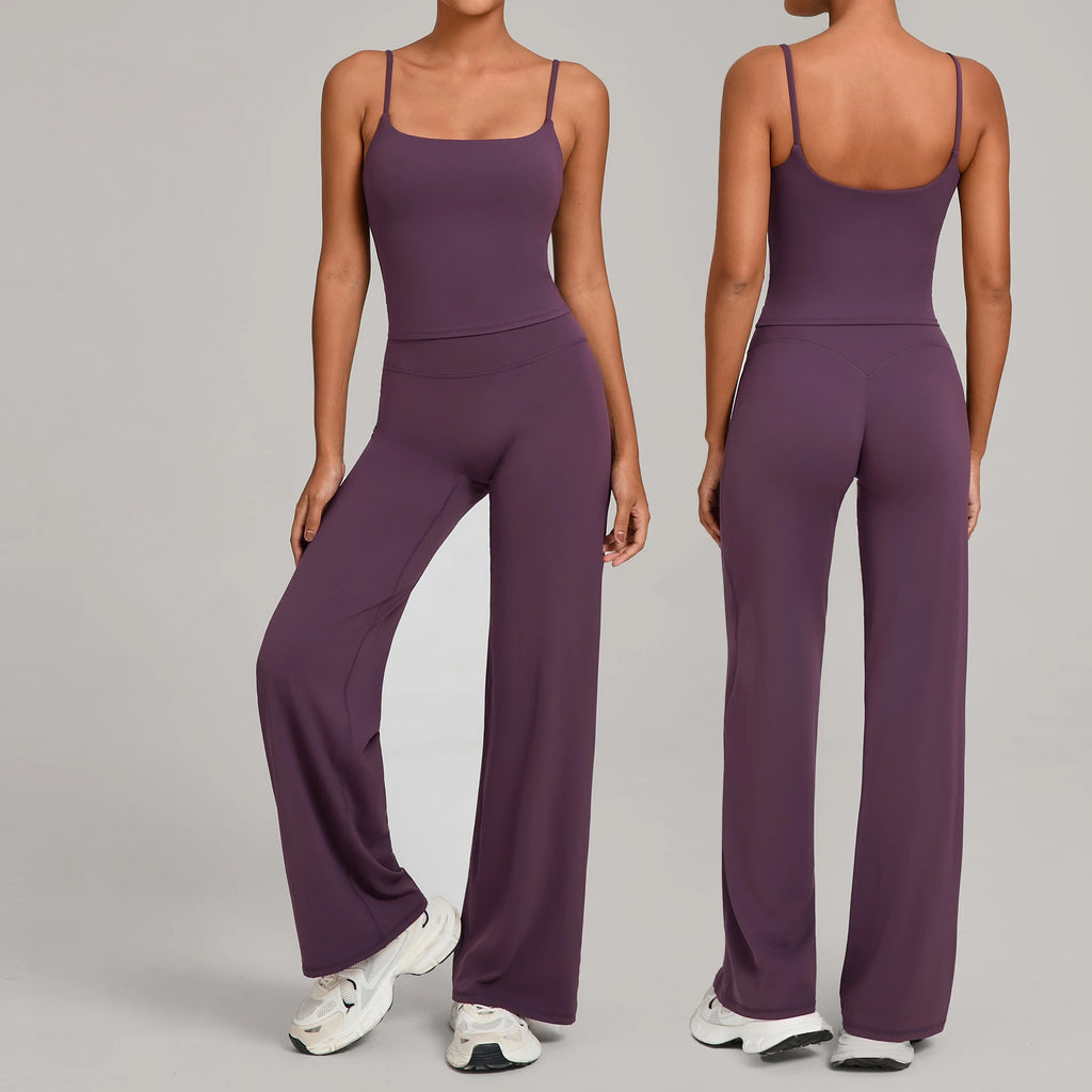 Gym Outfits 2PCS Yoga Set Women's Tracksuit Athletic Wear Fitness Suit Workout Clothes Push Up Clothing Sports Bra Leggings Suit