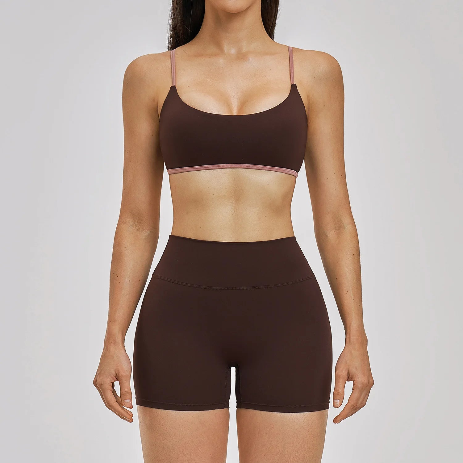 2 Pieces Yoga Set Women's Tracksuit Workout Sportswear Gym Clothing High Waist Leggings Fitness Bra Sports Suits Shorts Shorts