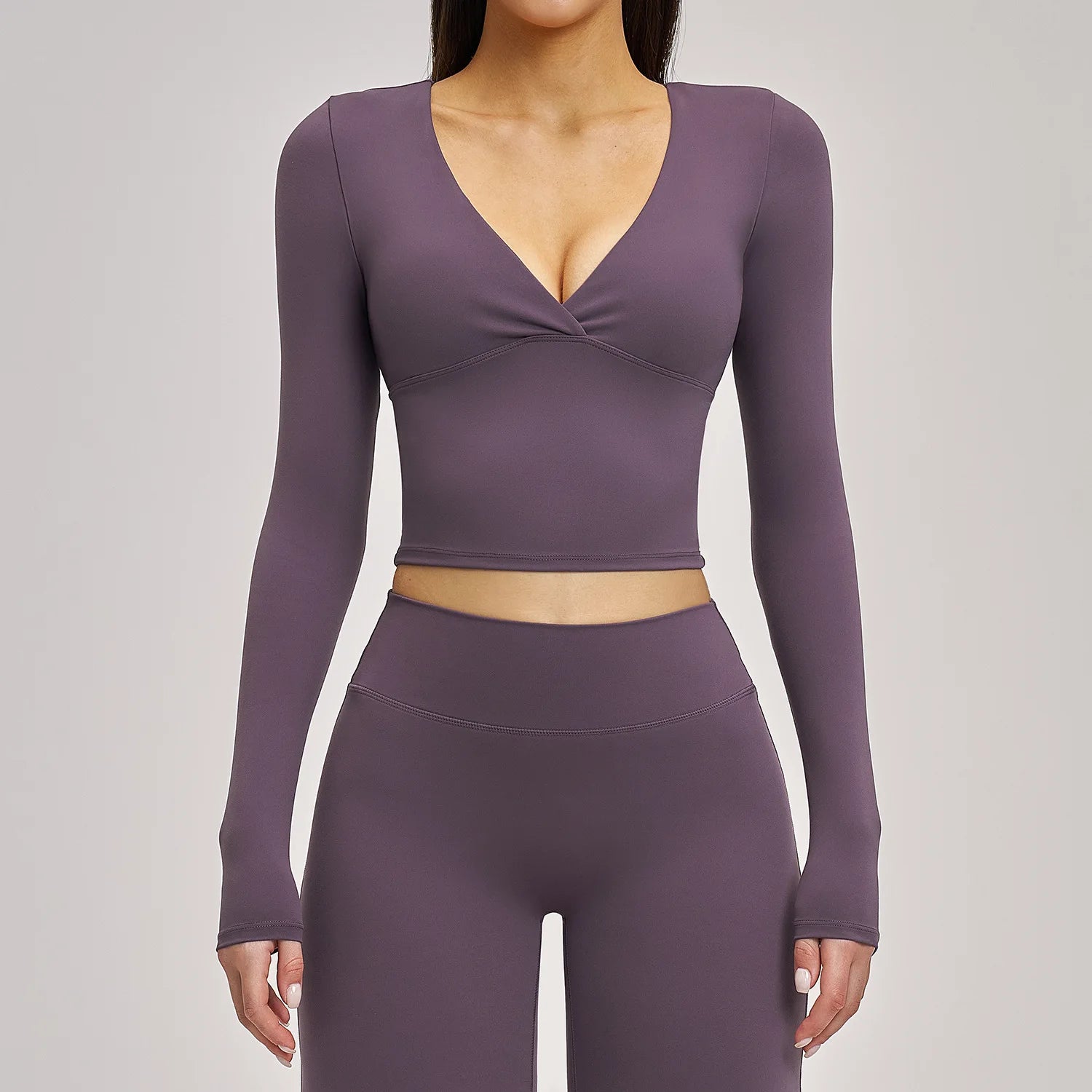 Sexy Yoga T-shirts Women Solid Sports Top Long Sleeve Gym Workout Running Shirts Exposed Navel Quick Dry Fitness Gym Sport Wear