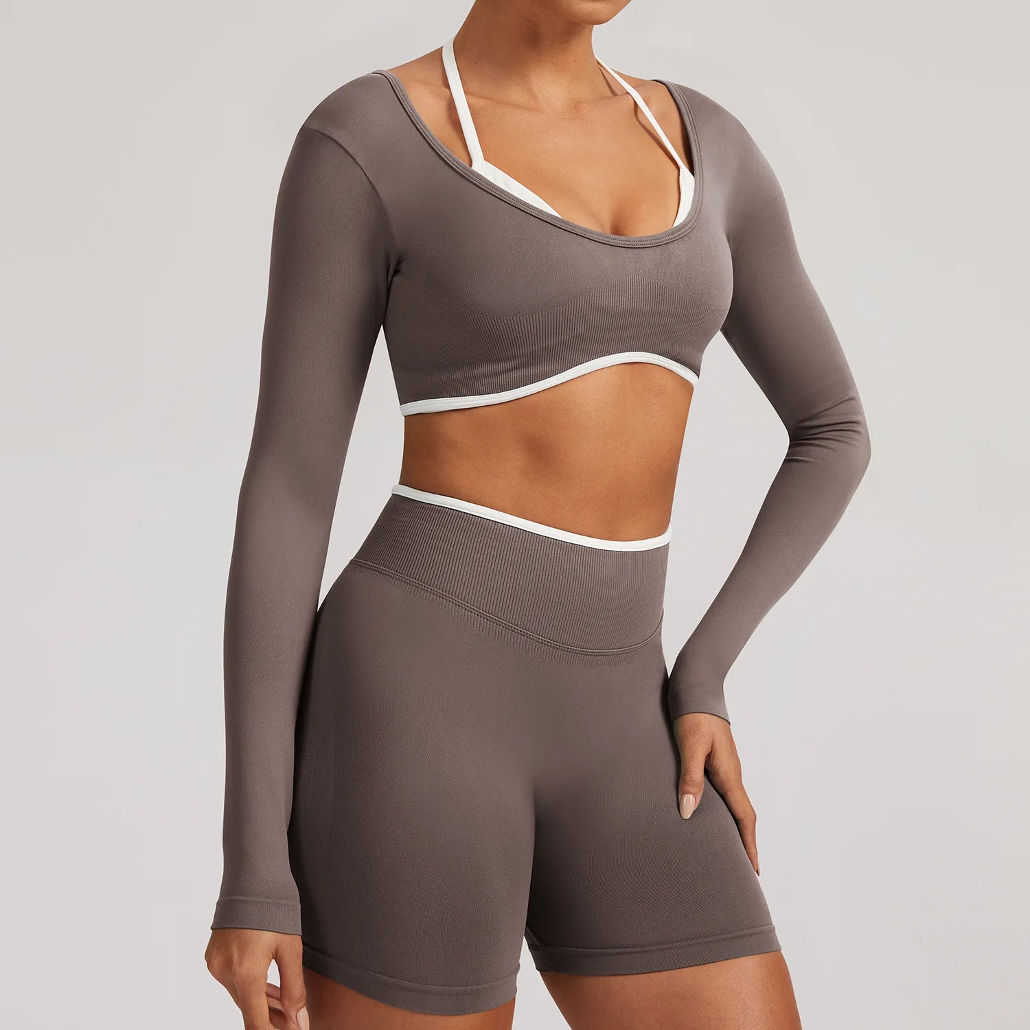 Seamless Yoga Shirts For Women Yoga Long Sleeve Fitness Running Gym Clothes Workout Dry Fit Breathable High Elastic Sports Top