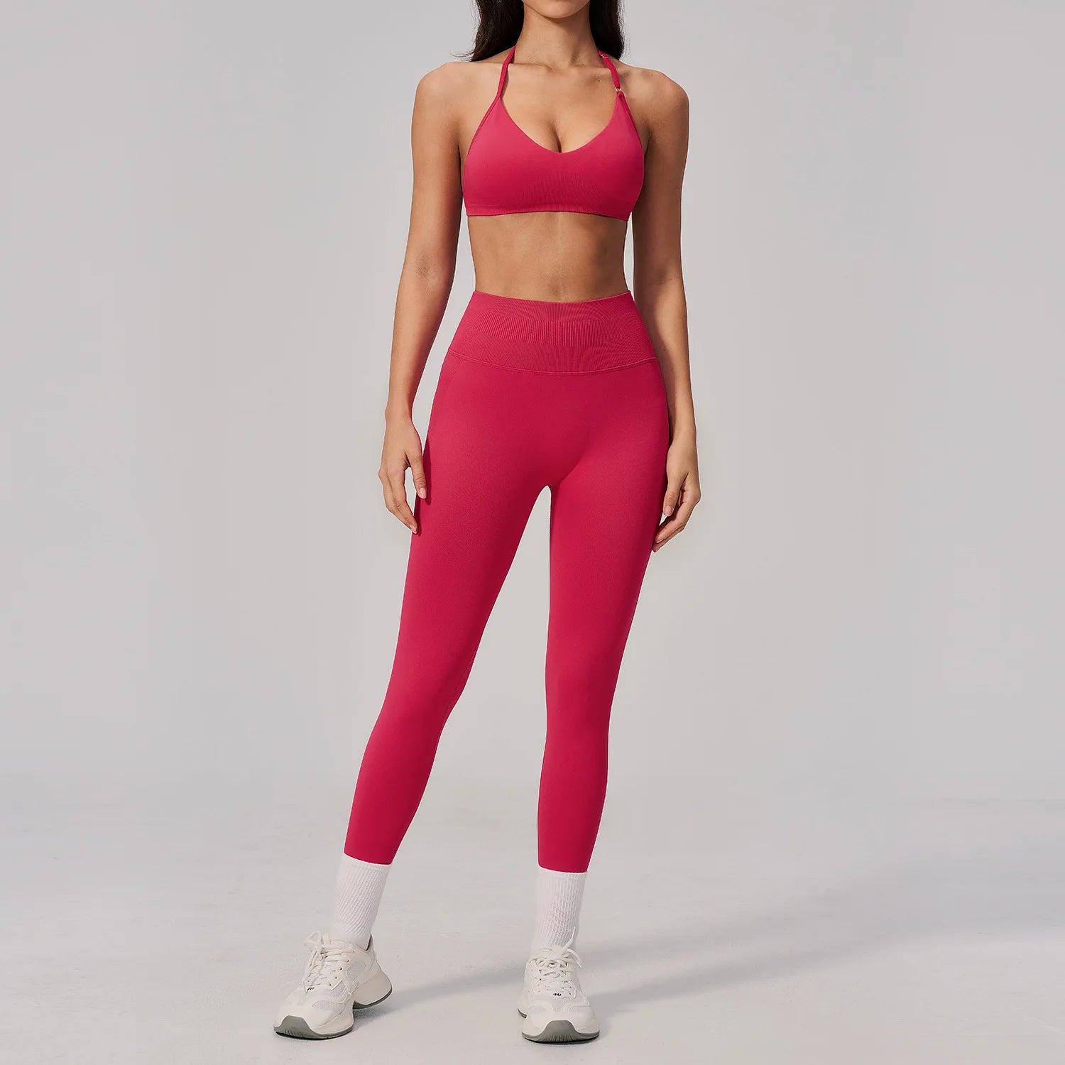 Seamless Yoga Set 2PCS Women's Tracksuit Workout Athletic Wear Sportswear Gym Clothing High Waist Leggings Fitness Sports Suits