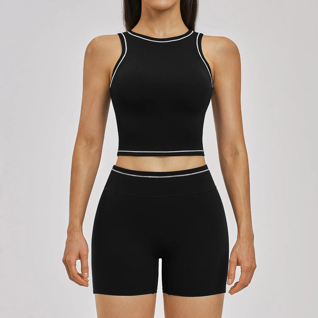 2PCS Yoga Set Women's Tracksuit Gym Outfits Fitness Set Woman Leggings Sports Bra Workout Long Sleeves Sportwear Woman Clothes